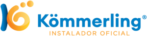 Logotipo de Kommerling. Proveedor de puertas y ventanas de pvc instaladas por Aluyglass Soluciones en Alicante