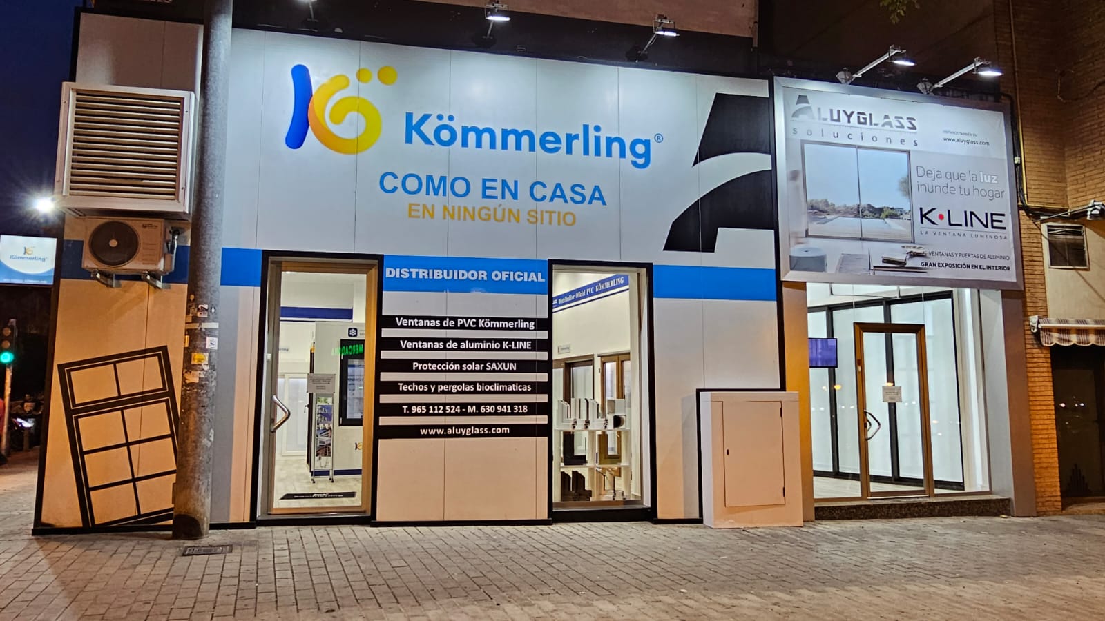 exposición de puertas y ventanas kommerling en Alicante